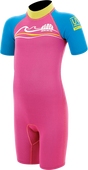 Alder Toddler 2/2 Shortie - Blue/Magenta-Kids Wetsuits-troggs.com
