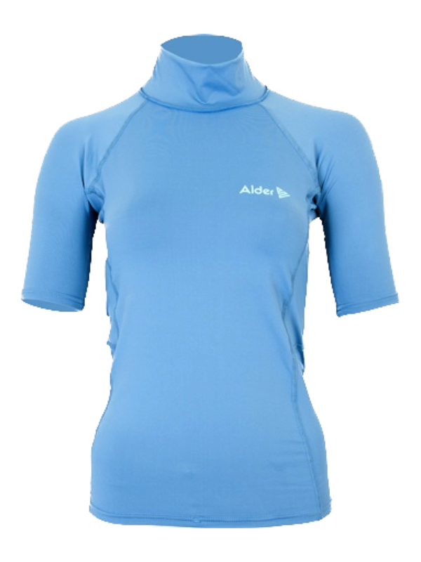 Alder Girls Cruz Short Sleeve Rash Vest - Blue