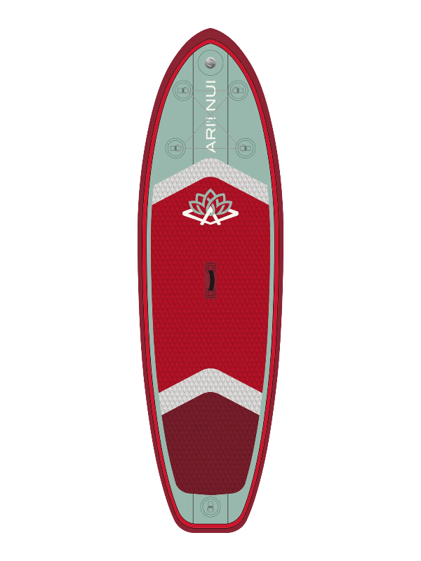 Ari'i Nui H Lite Bullet 9'6" Inflatable Stand Up Paddle Board - Moss/Red - Save £150
