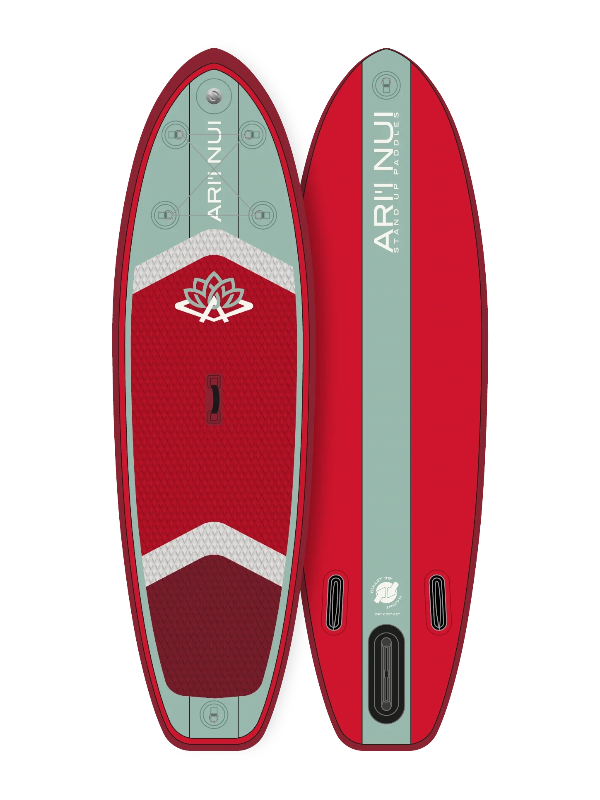 Ari'i Nui H Lite Bullet 9'6" Inflatable Stand Up Paddle Board - Moss/Red - Save £150