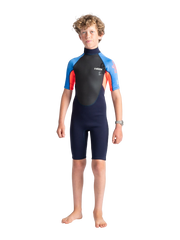 C-Skins Junior Element 3/2 Shorty - Slate/Orange/Blue