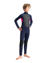 C-Skins Junior Element 3/2 Wetsuit - Slate/Magenta/Multi