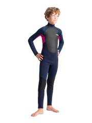 C-Skins Junior Element 3/2 Wetsuit - Slate/Magenta/Multi