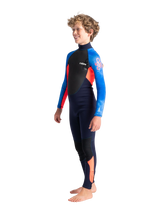 C-Skins Junior Element 3/2 Wetsuit - Slate/Red/Blue Tie-Dye
