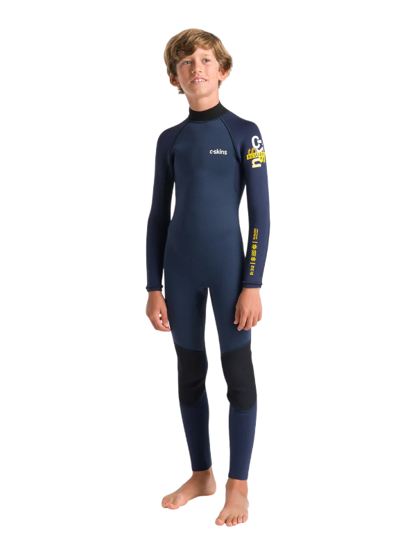 C-Skins Junior NuWave Element 3/2 Wetsuit  - Bluestone/Slate/Multi
