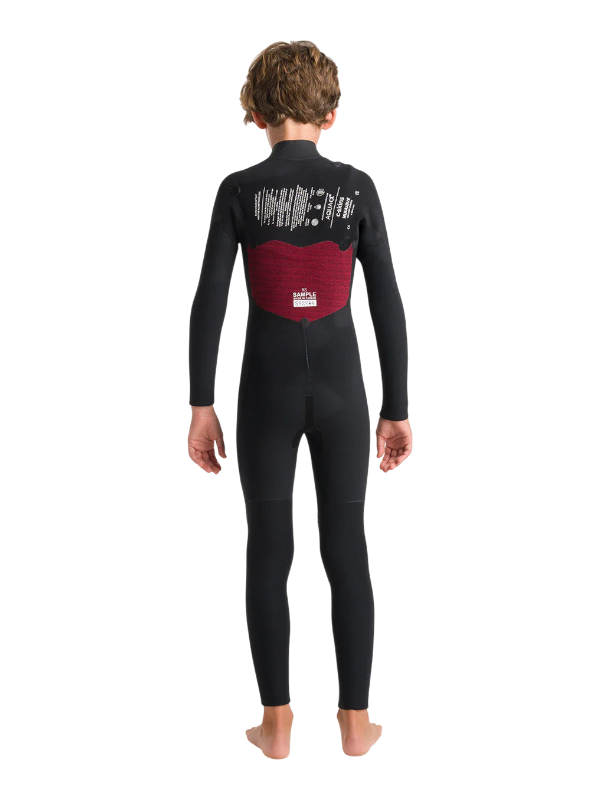 C-Skins Junior NuWave Session 4/3 Chest Zip Wetsuit - Bluestone/Meteor/Saffron