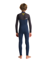 C-Skins Junior NuWave Session 4/3 Chest Zip Wetsuit - Bluestone/Meteor/Saffron