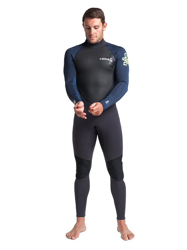 C-Skins Mens Element 3/2 Wetsuit - Anthracite/Slate/Lime