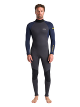 C-Skins Mens NuWave Element 3/2 Wetsuit - Anthracite/Slate/Saffron