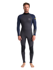 C-Skins Mens NuWave Element 3/2 Wetsuit - Anthracite/Slate/Saffron
