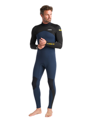 C-Skins Mens NuWave Legend 4/3 Wetsuit - Bluestone/Black/Saffron