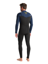 C-Skins Mens NuWave Session 4/3 Chest Zip Wetsuit - Black X/Bluestone/Saffron