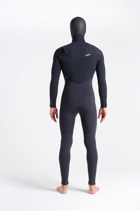 C-Skins Mens ReWired 5/4 Hooded Wetsuit - Anthracite/ Black X/ Petrol-Mens Wetsuits-troggs.com
