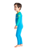 C-Skins Toddler C-Kid Front Zip Wetsuit - Cyan/Green/Aurora Yellow