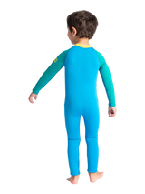 C-Skins Toddler C-Kid Front Zip Wetsuit - Cyan/Green/Aurora Yellow