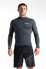 C-Skins UV Basics Long Sleeve Rash Vest - Anthracite-Rash Vests & Thermal Vests-troggs.com