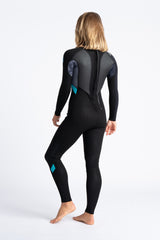 C-Skins Womens Element 3/2 Wetsuit - Raven/Tie-Dye/Cyan-Womens Wetsuits-troggs.com