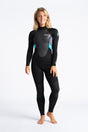 C-Skins Womens Element 3/2 Wetsuit - Raven/Tie-Dye/Cyan-Womens Wetsuits-troggs.com