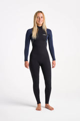 C-Skins Womens NuWave Element 3/2 Wetsuit - Black/Slate/Saffron-Womens Wetsuits-troggs.com