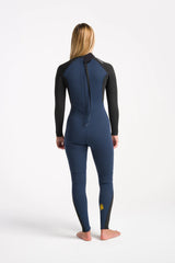 C-Skins Womens NuWave Surflite 4/3 Wetsuit - Bluestone/Black/Saffron-Womens Wetsuits-troggs.com