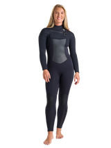 C-Skins Womens ReWired 5/4 Chest Zip Wetsuit - Raven Black/Crimson