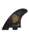 FCS 2 Channel Islands PC Reactor Tri Quad Fins - Black/Flame