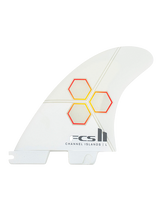 FCS 2 Channel Islands PC Reactor Thruster Fins - White/Flame