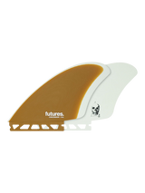 Futures Christenson Keel Twin Fins - Brown/White