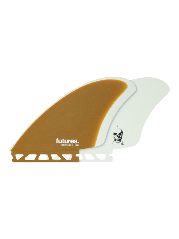 Futures Christenson Keel Twin Fins - Brown/White