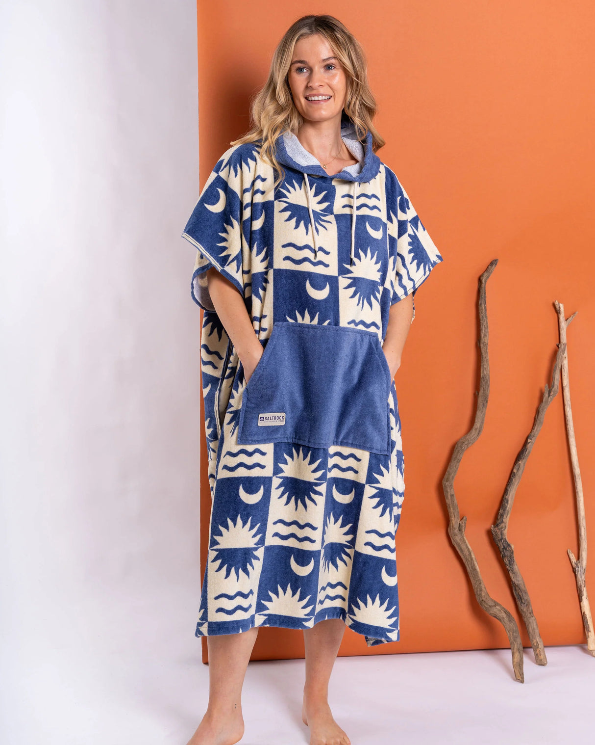 Saltrock Equinox Towelling Poncho - Dark Blue