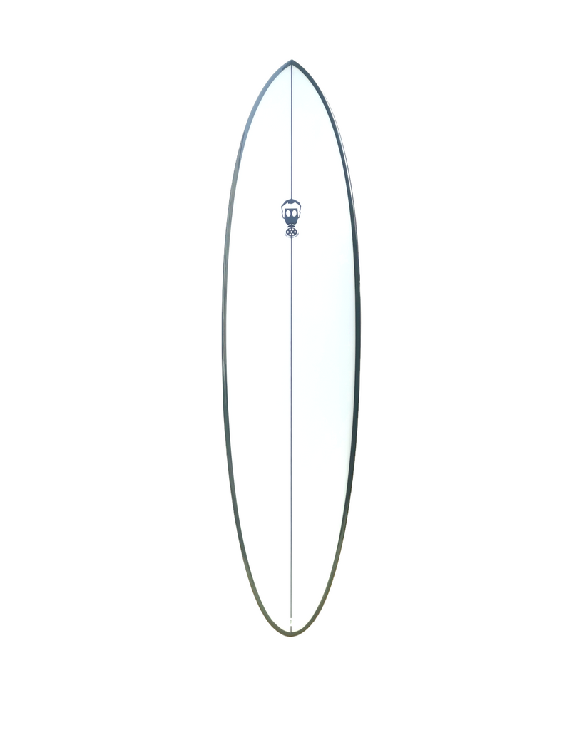 Mark Phipps One Bad Egg 6'10 Surfboard Futures - Dark Green Rails