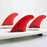 FCS 2  Accelerator Neo Glass EcoBlend Thruster Fins - Red