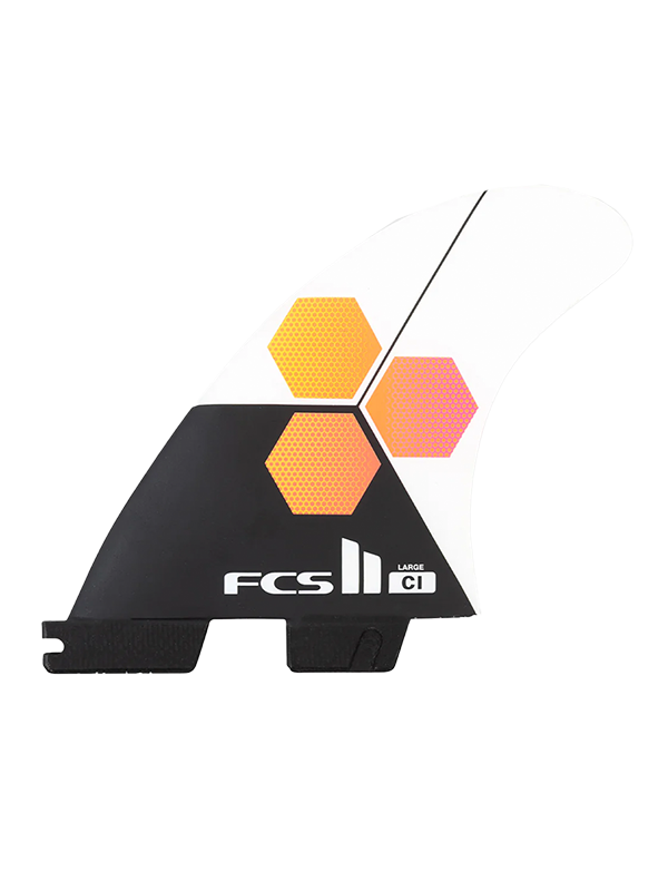 FCS 2 Channel Islands Upright PC Thruster Fins - White