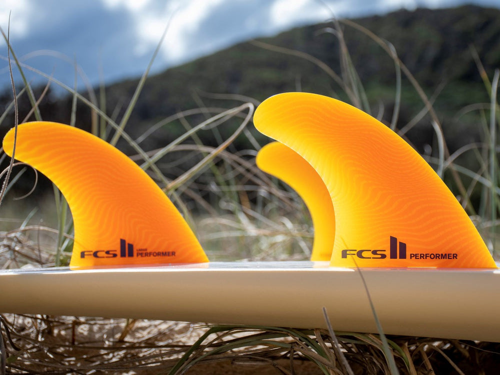 FCS 2  Performer Neo Glass EcoBlend Thruster Fins - Mango