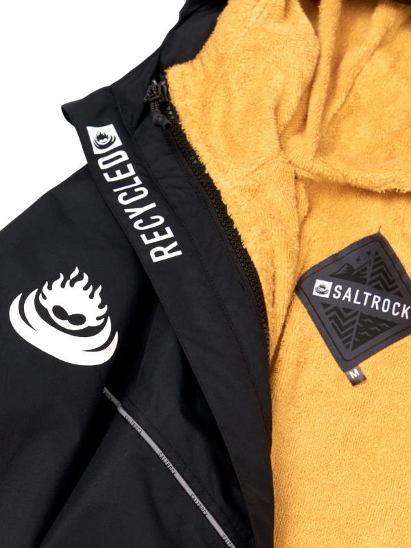 Saltrock 3 in 1 Recycled Changing Robe - Black/Yellow