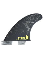 FCS 2 Filipe Toledo PG Accelerator Thruster Fins - Black/Acid