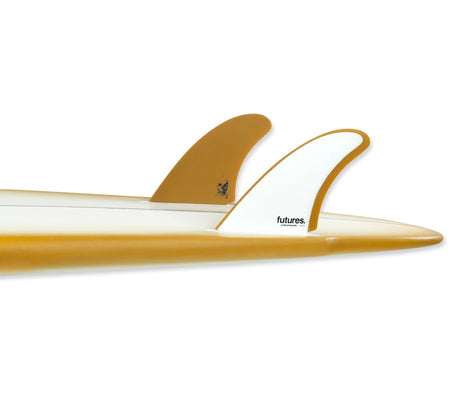 Futures Christenson Twin Fins - White/Brown-Surfboard Accessories-troggs.com