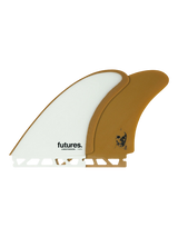 Futures Christenson Twin Fins - White/Brown