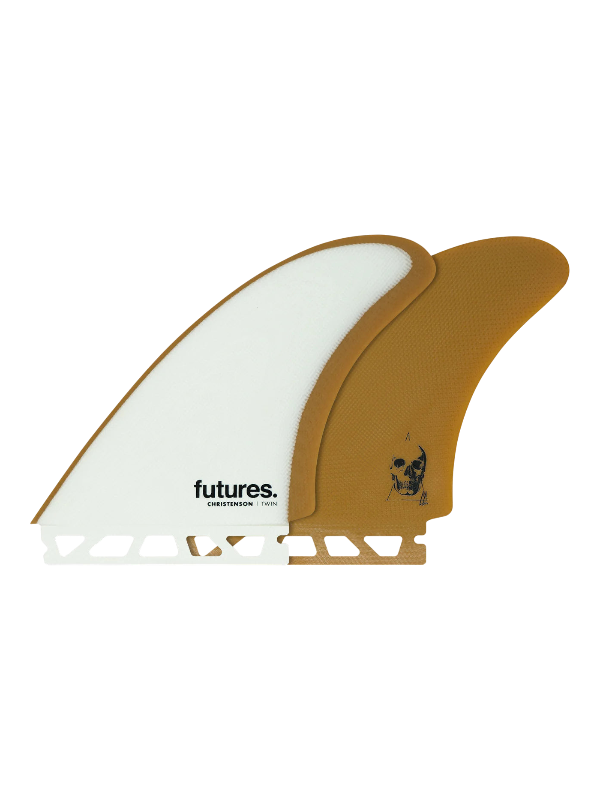 Futures Christenson Twin Fins - White/Brown