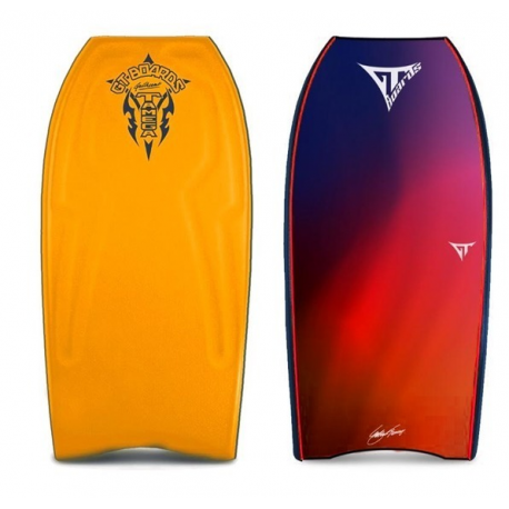 GT Mega-T D12 Bodyboard - Yellow/ Red Graphic-Bodyboarding-troggs.com