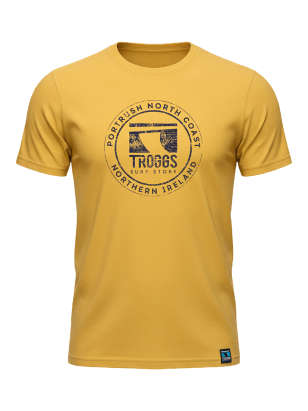 Troggs Mono Sticker T-Shirt - Alpine Yellow