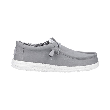 HEYDUDE Wally Canvas Shoe - Light Grey-Footwear-troggs.com