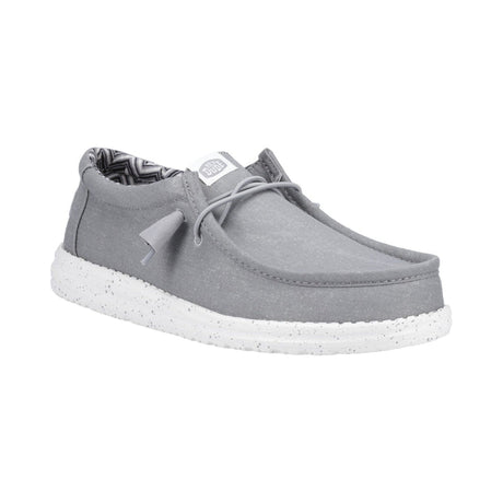 HEYDUDE Wally Canvas Shoe - Light Grey-Footwear-troggs.com