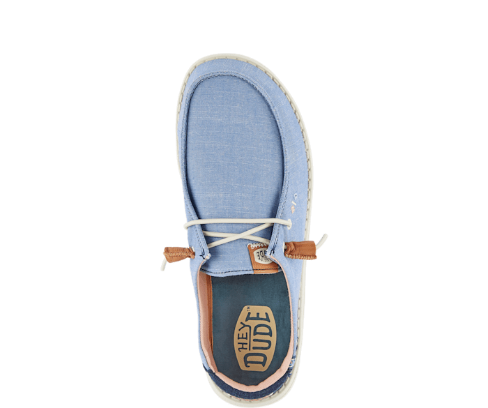 HEYDUDE Wendy Chambray Boho Canvas Shoe - Blue-troggs.com