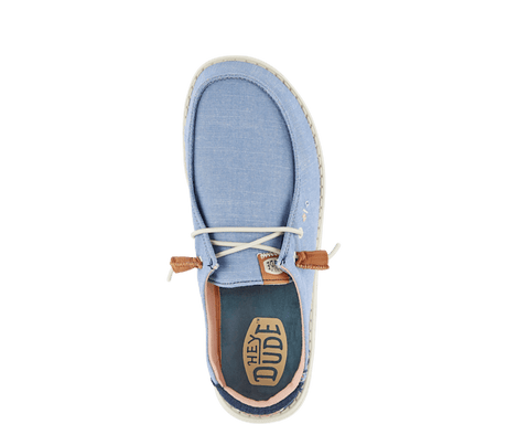 HEYDUDE Wendy Chambray Boho Canvas Shoe - Blue-troggs.com
