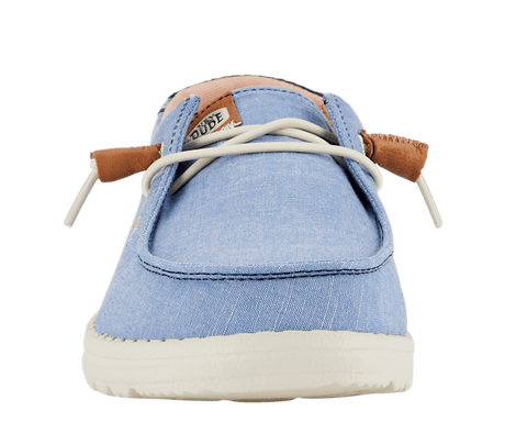 HEYDUDE Wendy Chambray Boho Canvas Shoe - Blue-troggs.com