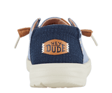 HEYDUDE Wendy Chambray Boho Canvas Shoe - Blue-troggs.com