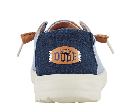 HEYDUDE Wendy Chambray Boho Canvas Shoe - Blue-troggs.com