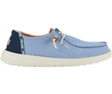 HEYDUDE Wendy Chambray Boho Canvas Shoe - Blue-troggs.com