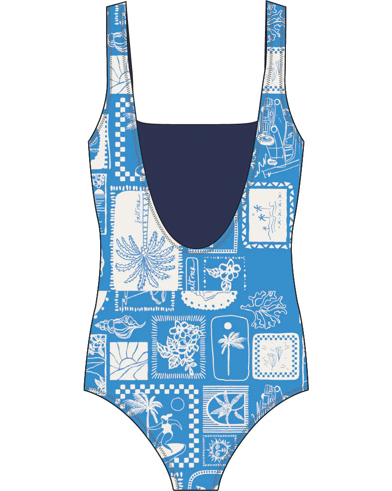 Saltrock Island Tiles Reversible One Piece Swimsuit